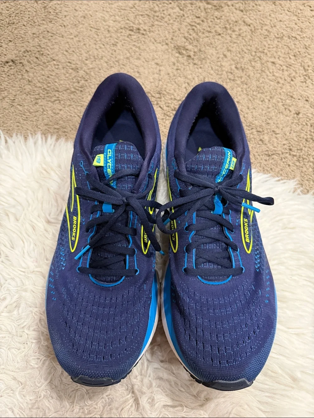 Brooks Glycerin‎ 19 Men's Comfort Running Shoes Size 14 D Blue